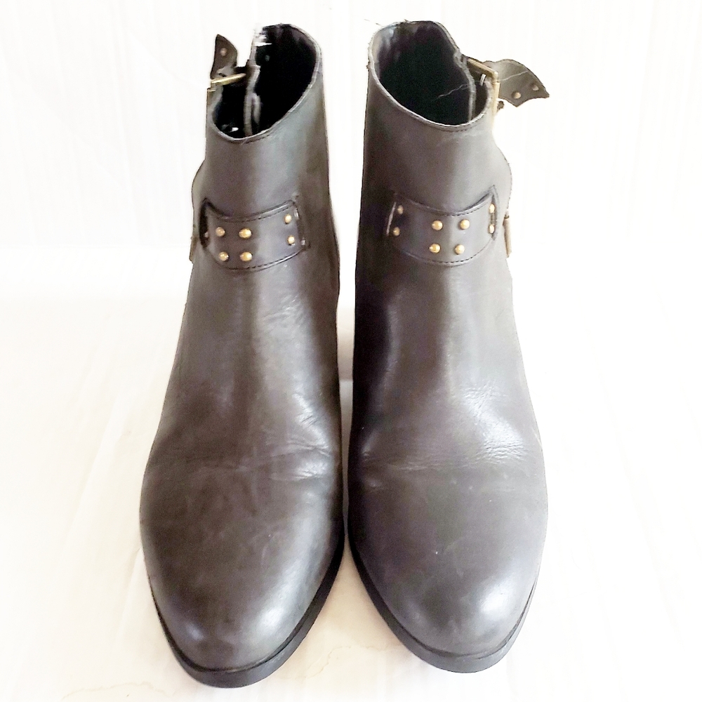 JOIE Leather Buckle Ankle Bootie Size 7 - Picture 2 of 6